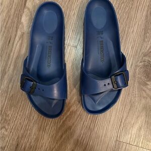 Birkenstock Blue Slide Sandals